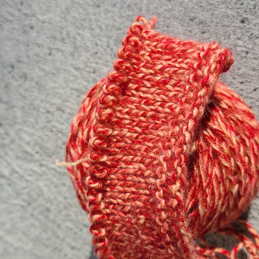 Cashmere upcycled hand plied yarn